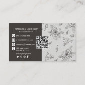 Moderne Visitekaartje in botanische bruin (Achterkant)