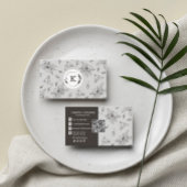 Moderne Visitekaartje in botanische bruin