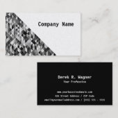 Moderne visitekaartje in zwarte en grijze kleuren (Voorkant / Achterkant)