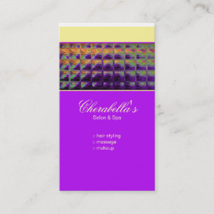 Moderne Visitekaartje kleurrijk salon Paars geel