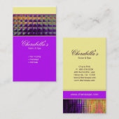 Moderne Visitekaartje kleurrijk salon Paars geel (Voorkant / Achterkant)