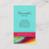 Moderne Visitekaartje kleurrijke salon (Achterkant)