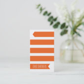 Moderne Visitekaartje lint (Oranje) (Staand voorkant)