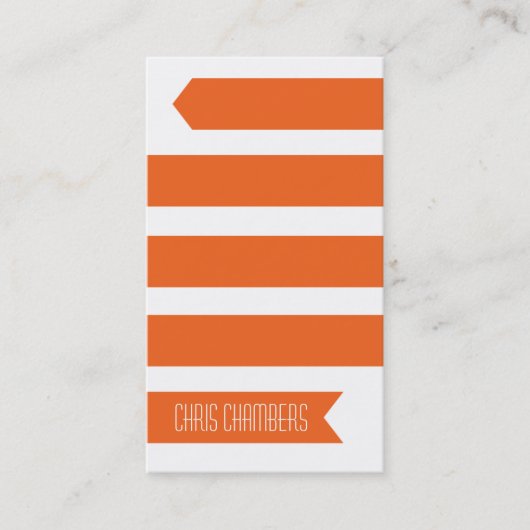 Moderne Visitekaartje lint (Oranje) (Voorkant)