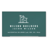 Moderne Visitekaartje Magnet bouwmachines Magnetisch Visitekaartje (Voorkant)