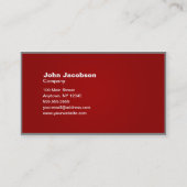 Moderne Visitekaartje met grijze, rode en witte ti (Achterkant)