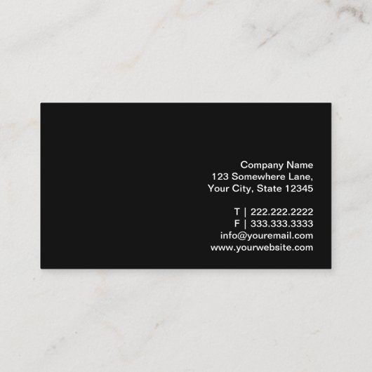 Moderne Visitekaartje met houtsnipper (Achterkant)