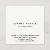 Moderne visitekaartje met rode florale plein (Achterkant)