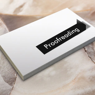 Moderne Visitekaartje met zwarte labels voor proef