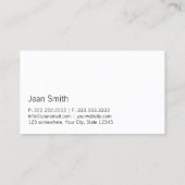 Moderne Visitekaartje met zwarte labels voor proef (Achterkant)