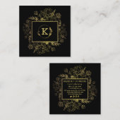 Moderne Visitekaartje met zwarte tonijn (Voorkant / Achterkant)