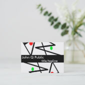 moderne visitekaartje op maat voor kunstwerk - sja (Staand voorkant)