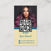 Moderne Visitekaartje QR Code Fotocollage (Achterkant)