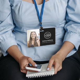 Moderne visitekaartje, QR-kaart voor werknemers Badge