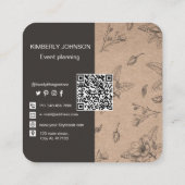 Moderne Visitekaartje van botanische papierstof (Achterkant)