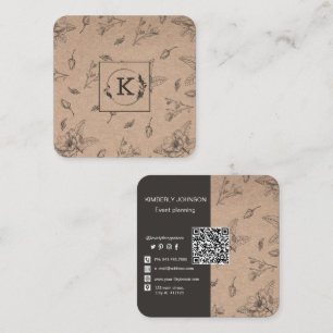 Moderne Visitekaartje van botanische papierstof