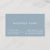 Moderne Visitekaartje van de blauwminimalistische  (Achterkant)