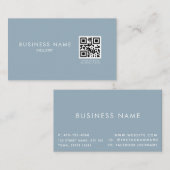 Moderne Visitekaartje van de blauwminimalistische  (Voorkant / Achterkant)