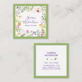 Moderne Visitekaartje van de botanische vierkant (Voorkant / Achterkant)