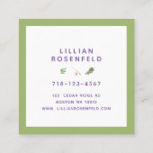 Moderne Visitekaartje van de botanische vierkant (Achterkant)