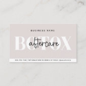 Moderne Visitekaartje van de Botox Instructies voo (Voorkant)