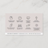 Moderne Visitekaartje van de Botox Instructies voo (Achterkant)