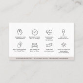 Moderne Visitekaartje van de Botox Instructies voo (Achterkant)