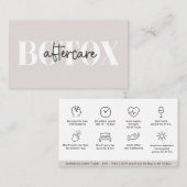 Moderne Visitekaartje van de Botox Instructies voo (Voorkant / Achterkant)