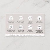 Moderne Visitekaartje van de Botox Instructies voo (Achterkant)