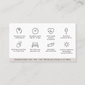 Moderne Visitekaartje van de Botox Instructies voo (Achterkant)