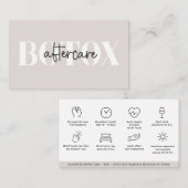 Moderne Visitekaartje van de Botox Instructies voo (Voorkant / Achterkant)