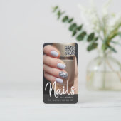 Moderne visitekaartje van de chic QR-codefoto voor (Staand voorkant)