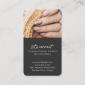 Moderne visitekaartje van de chic QR-codefoto voor (Achterkant)