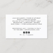 Moderne Visitekaartje van de Foto van de Notariste (Achterkant)