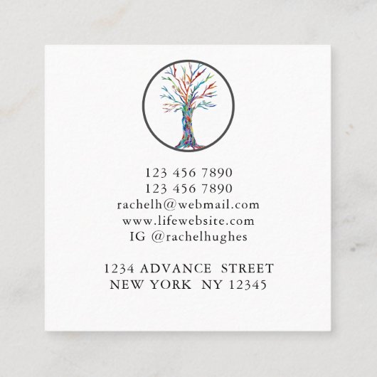 Moderne Visitekaartje van het Coach-vierkant met b (Achterkant)