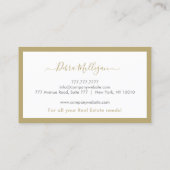 Moderne Visitekaartje van het monogram onroerend g (Achterkant)