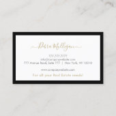 Moderne Visitekaartje van het monogram onroerend g (Achterkant)