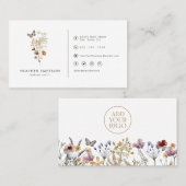 Moderne Visitekaartje van wilde bloemen (Voorkant / Achterkant)