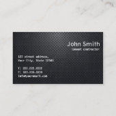 Moderne Visitekaartje voor Black Steel Cement (Achterkant)