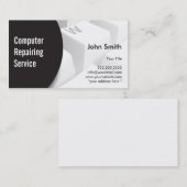 Moderne visitekaartje voor computerreparatie met t (Voorkant / Achterkant)