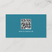 Moderne Visitekaartje voor Dierenarts met QR-code (Achterkant)