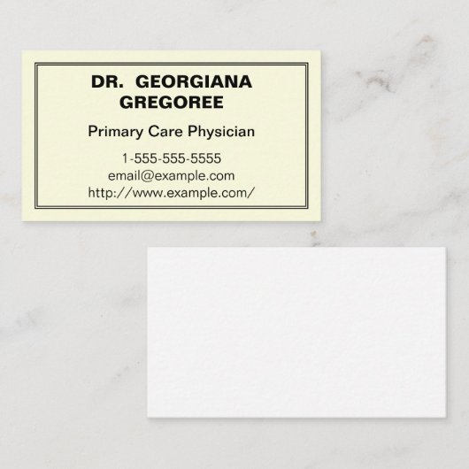 Moderne Visitekaartje voor eerstelijnszorg (Voorkant / Achterkant)