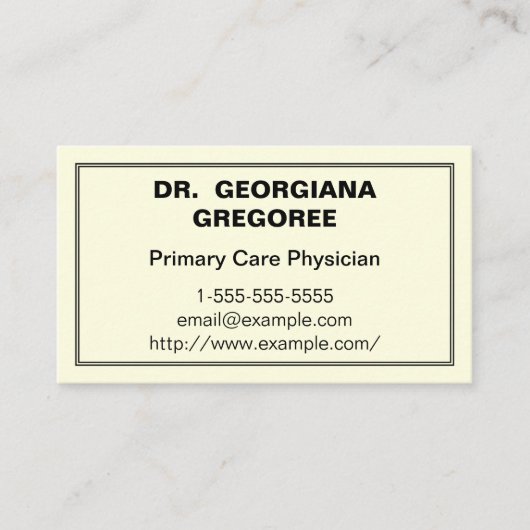 Moderne Visitekaartje voor eerstelijnszorg (Voorkant)