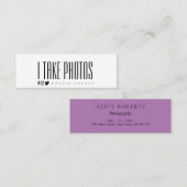 Moderne visitekaartje voor fotografie (Voorkant / Achterkant)