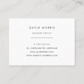 Moderne visitekaartje voor goudring in penseelstre (Achterkant)