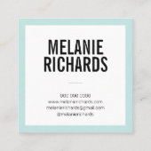 Moderne visitekaartje voor haarstylist fotovierkan (Achterkant)