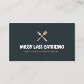 Moderne Visitekaartje voor het catering van vorken (Voorkant)
