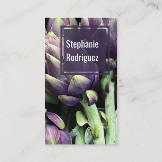 Moderne Visitekaartje voor kleurrijke levensmiddel (Voorkant)