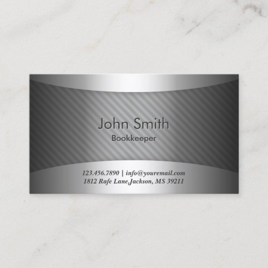 Moderne Visitekaartje voor metaalstripes (Voorkant)