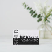 Moderne Visitekaartje voor onroerend goed Realtor  (Staand voorkant)